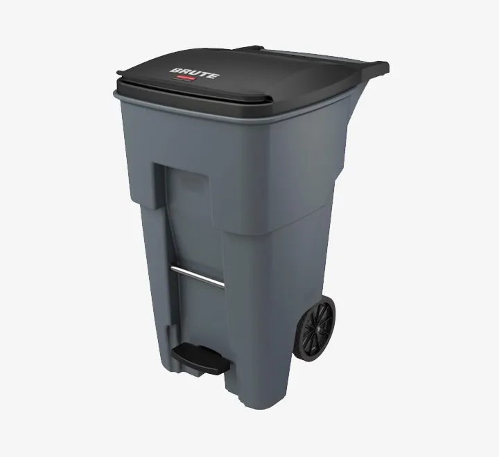 Rubbermaid Commercial Products - FG614500RED -FG614500 Slim Jim Front Step On Trash Can, Red, 18 Gallon