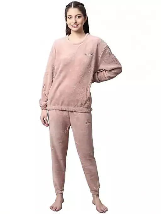 Ukal Women Winter Nightsuit Ladies Nightwear Warm Night Suit Dress Girls Women's Top Pajama Pants Regular Fit Pyjama Set