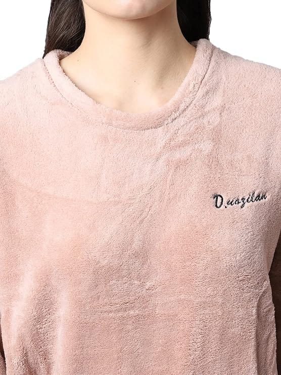 Ukal Women Winter Nightsuit Ladies Nightwear Warm Night Suit Dress Girls Women's Top Pajama Pants Regular Fit Pyjama Set