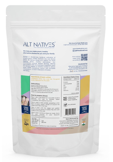 Alt Natives Classic Dry Dosa Premix Dosa Dhokla Dumplings White |450 G