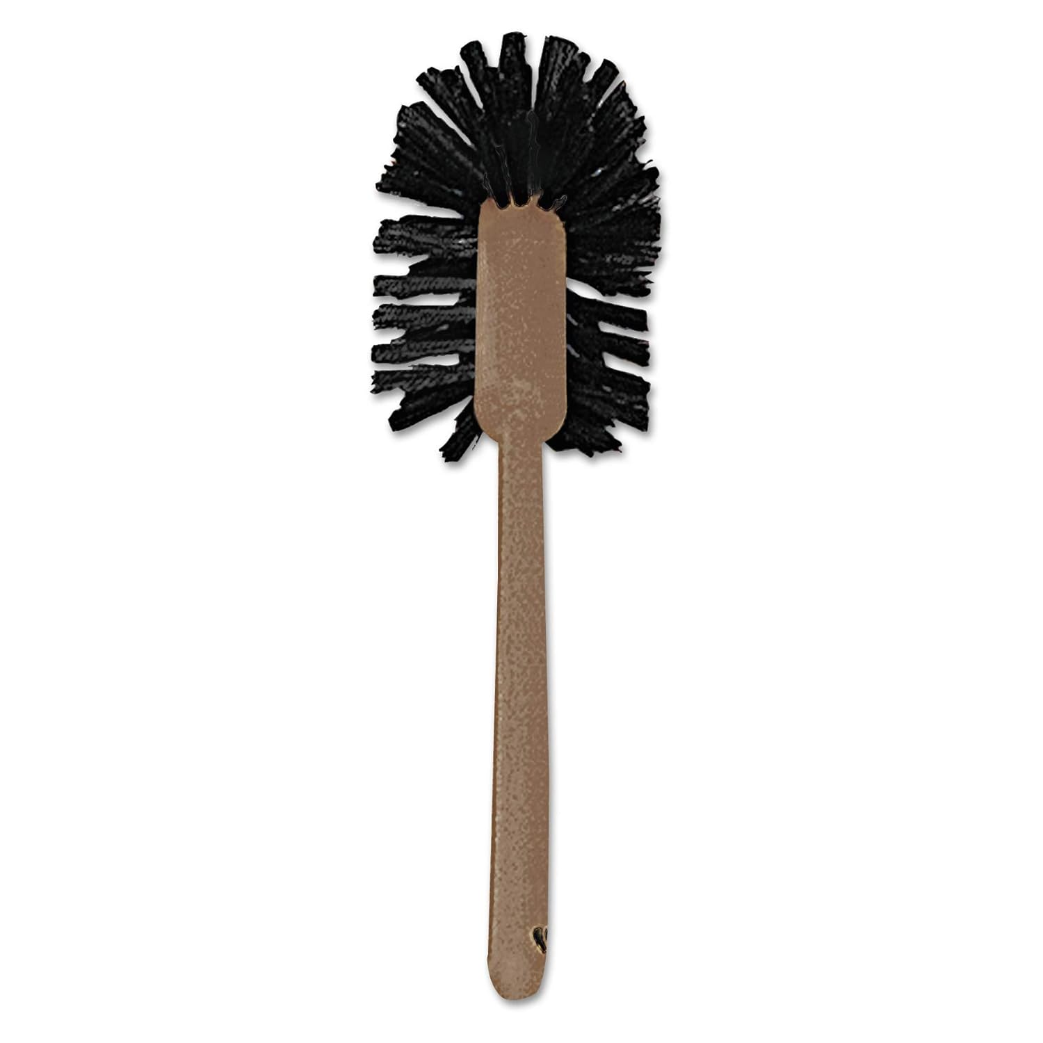 Rubbermaid 17 Inch Toilet Bowl Brush, Plastic Handle, Polypropylene Fill, Brown, 16.9 Inch x 1.614 Inch x 1.614 Inch