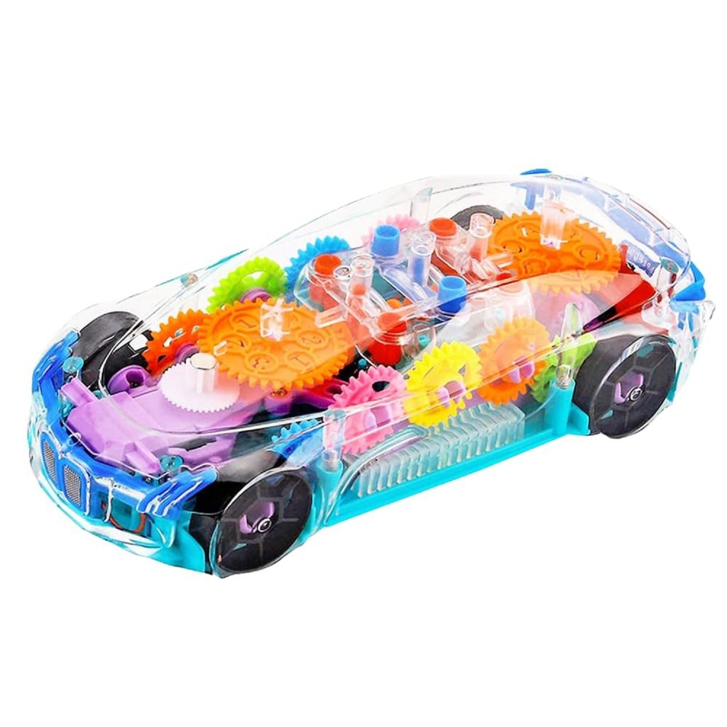 KTRS ENTERPRISE Electric Toy Flashing Light B/O Transparent Racing Track Universal Concept Car Toy With Music - Toys and Games | Buy online on ZillyBuy