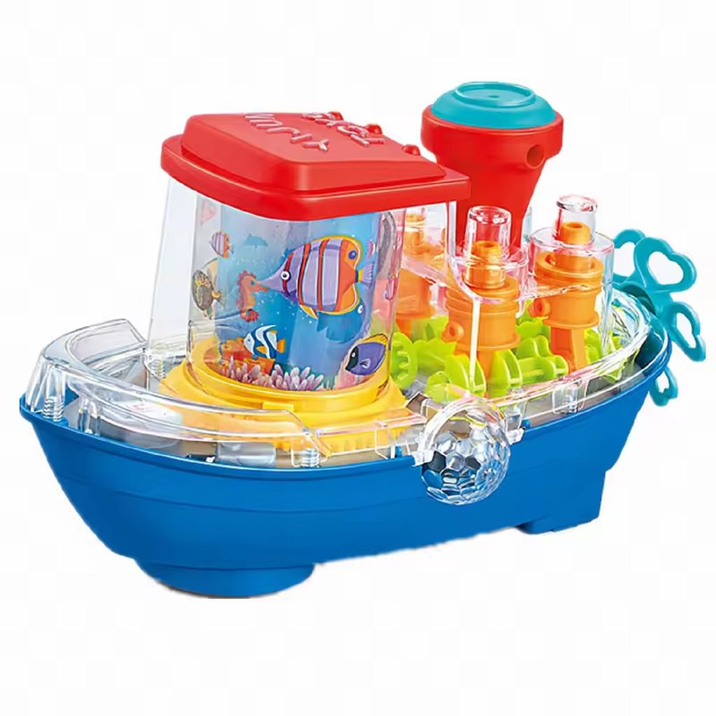 KTRS ENTERPRISE Universal Transparent Gear Boat With Music And Light Rotating Cruise Ship Kids Toy - Toys and Games | Buy online on ZillyBuy