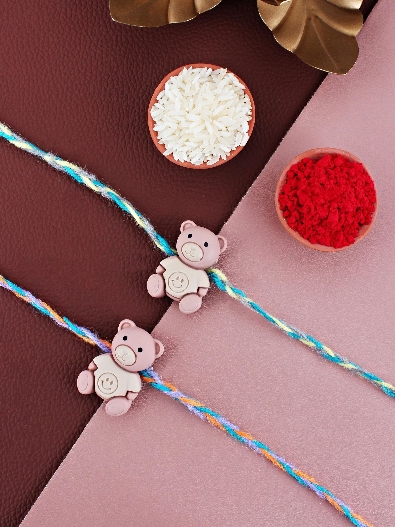 Lucky Jewellery Designer Teddy Bear Rakhi - Rakshabandhan Plastic Cute Teddy Rakhee Bracelet for Brother/Bhaiya/Bhai/Bhabhi & Kids - Pack of 2 (80-CHR1-1949-2)