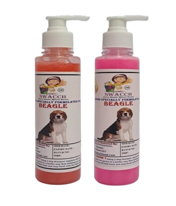 SWACCH Premium Shampoo for Beagle (200ML) (Combo Pack of 2) Rose & Jasmine