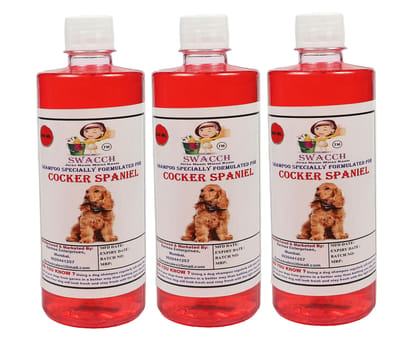 Swacch Shampoo Specially Formulated for Cocker Spaniel (500ml) (Pack of 3) Jasmine