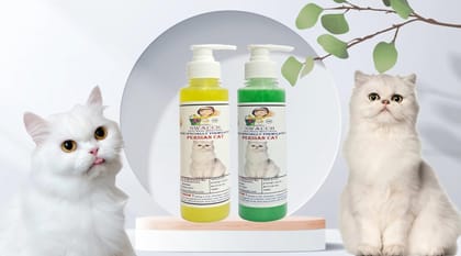 SWACCH Premium Shampoo for Persian CAT (200ML) (Pack of 2) Lemon & NEEM ALOVERA