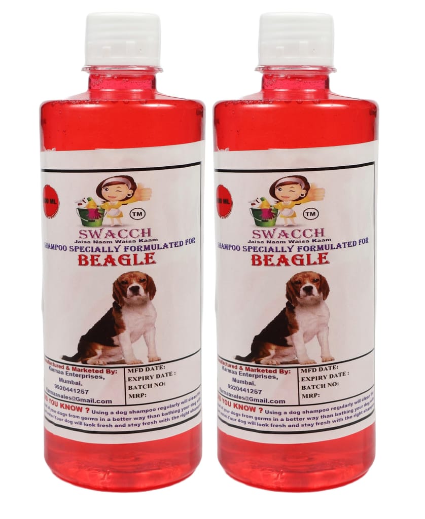 SWACCH Shampoo Specially FORMULATED for Beagle (500ML) (Combo Pack of 2) Strawberry