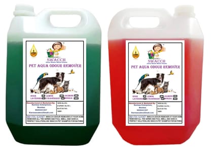Swaach PET Aqua Odour Remover (5 Litre) (Pack of 2) Mogra & Strawberry