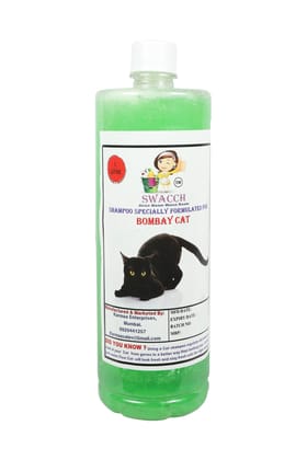 SWACCH Shampoo Specially FORMULATED for Bombay Cat (1 Litre) Neem Alovera