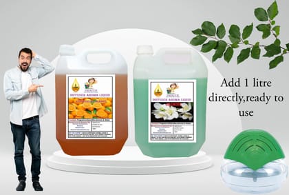 Swacch Diffuser Aroma Liquid (5 Litre) (pack of 2) Orange & Jasmine Swacch Diffuser Aroma Liquid (5 Litre) (pack of 2) Orange & Jasmine