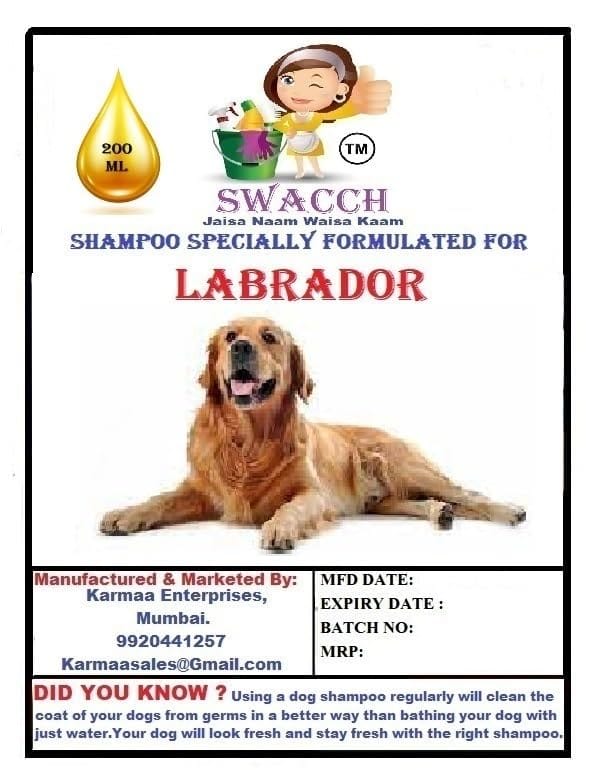 SWACCH Premium Shampoo for Labrador (200ML) NEEM ALOVERA