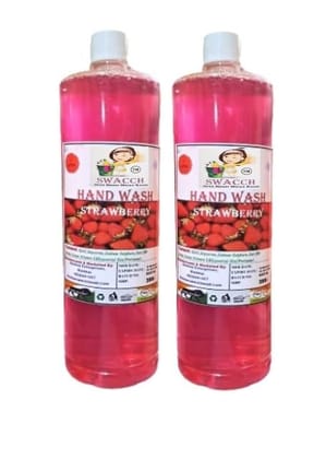 Swacch Hand Wash (1 Litre) (Pack of 2) Strawberry