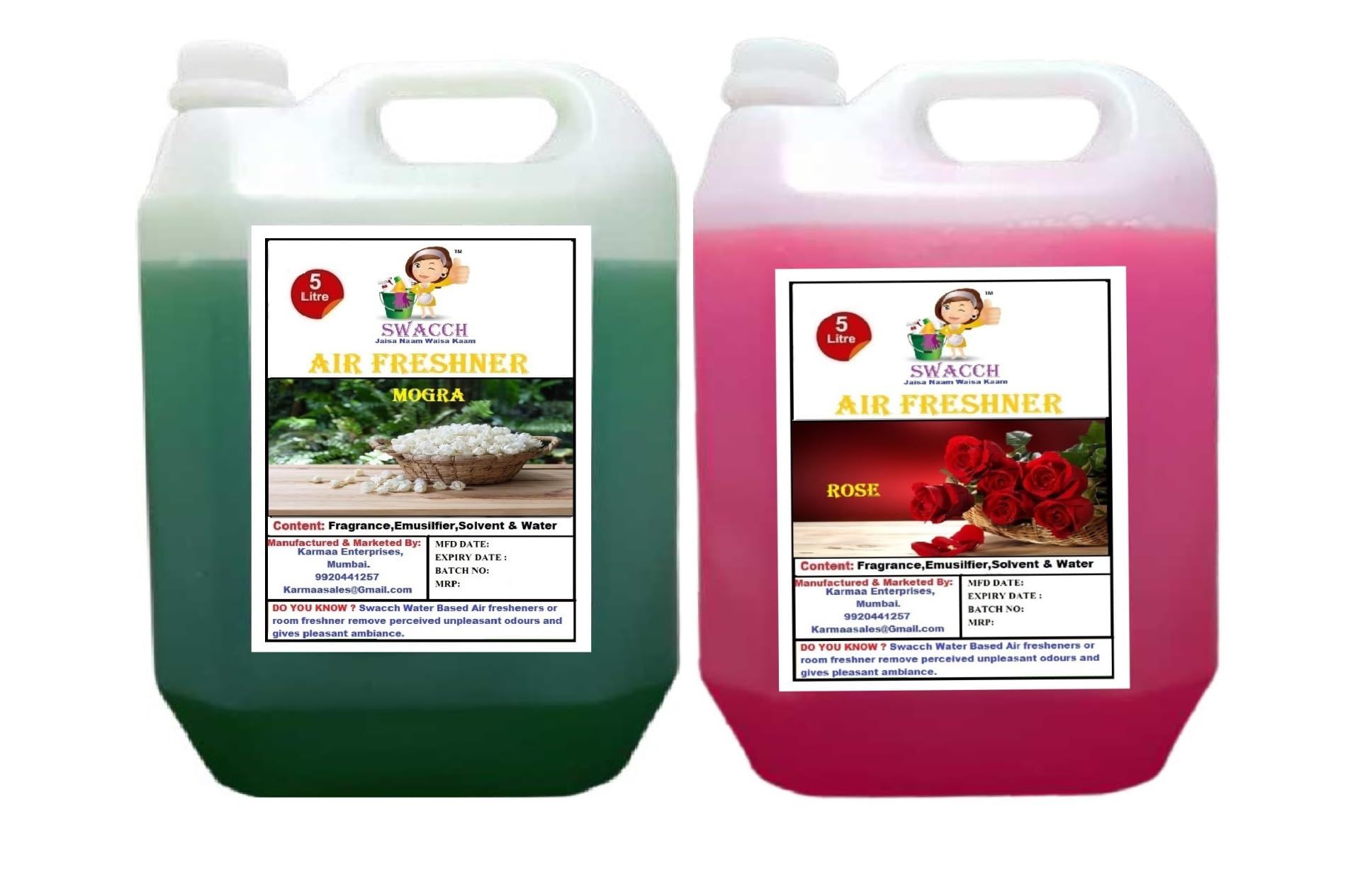 Swacch Air Freshner (5 Litre) (Pack of 2) Mogra & Rose