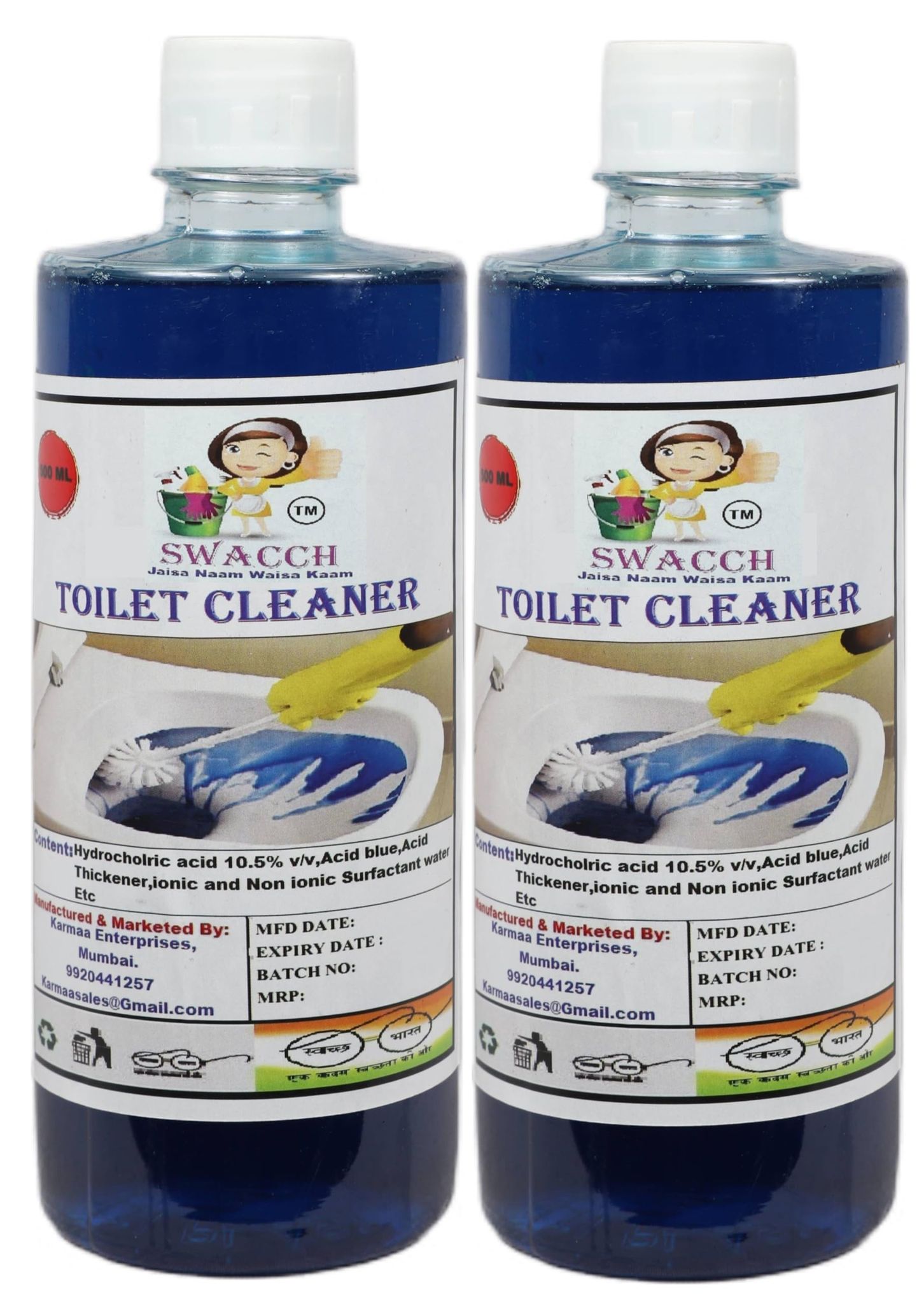 Swacch TOILET CLEANER (500ml) (Combo Pack of 2)