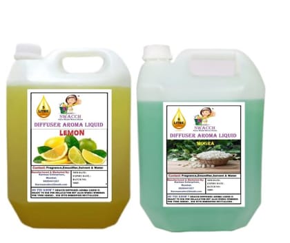 Swacch Diffuser Aroma Liquid (5 Litre) (pack of 2) Lemon & Mogra