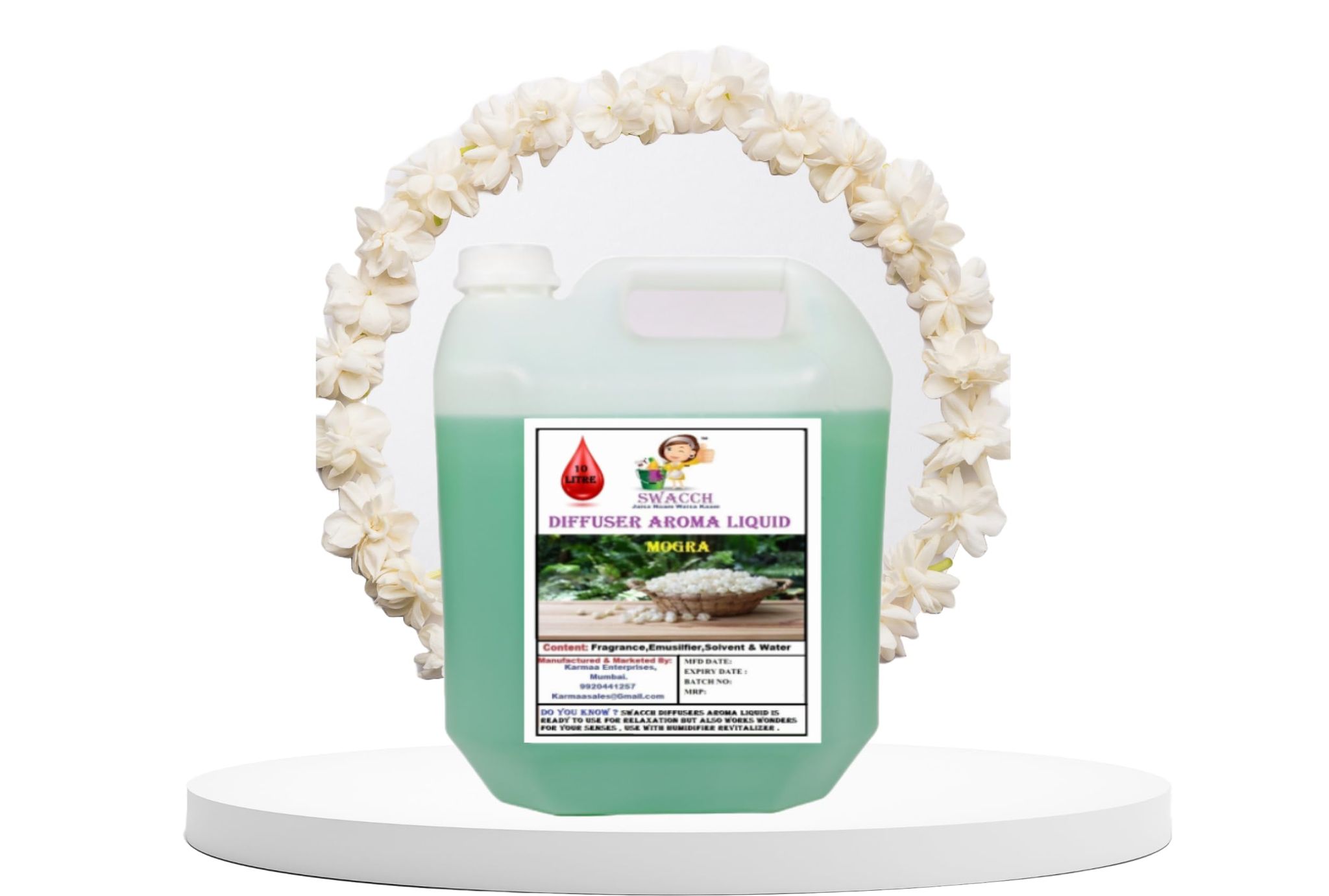 Swacch Diffuser Aroma Liquid (10 Litre) Mogra