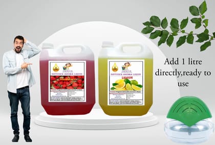 Swacch Diffuser Aroma Liquid (5 Litre) (Pack of 2) Strawberry & Lemon
