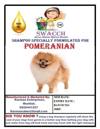 SWACCH Premium Shampoo for Pomeranian (200ML) (Pack of 3) Rose