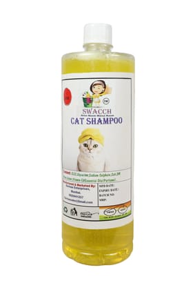 SWACCH Shampoo Specially FORMULATED for CAT Shampoo (1 Litre) Lemon