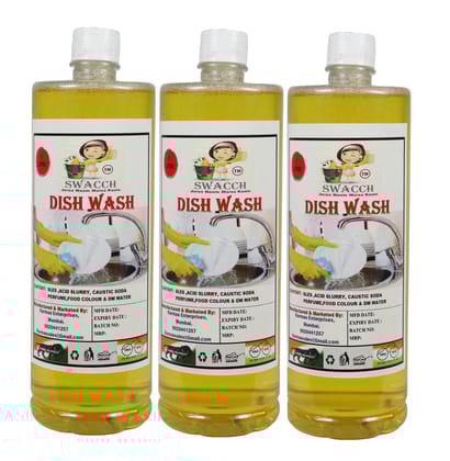 Swacch Dish Wash (1 Litre) (Pack of 3) Lemon