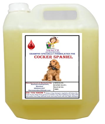 SWACCH Shampoo Specially FORMULATED for Cocker Spaniel (10 Litre) Lemon