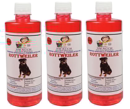 Swacch Shampoo Specially Formulated for Rottweiler (500ml) (Combo Pack of 3) Strawberry