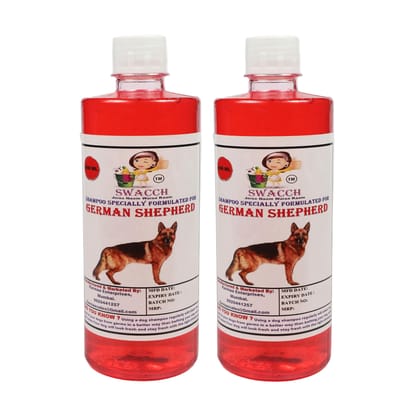 SWACCH Shampoo Specially FORMULATED for German Shepherd (500ML) (Combo Pack of 2) Strawberry