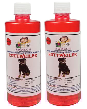 Swacch Shampoo Specially Formulated for Rottweiler (500ML) (Combo Pack of 2) Jasmine
