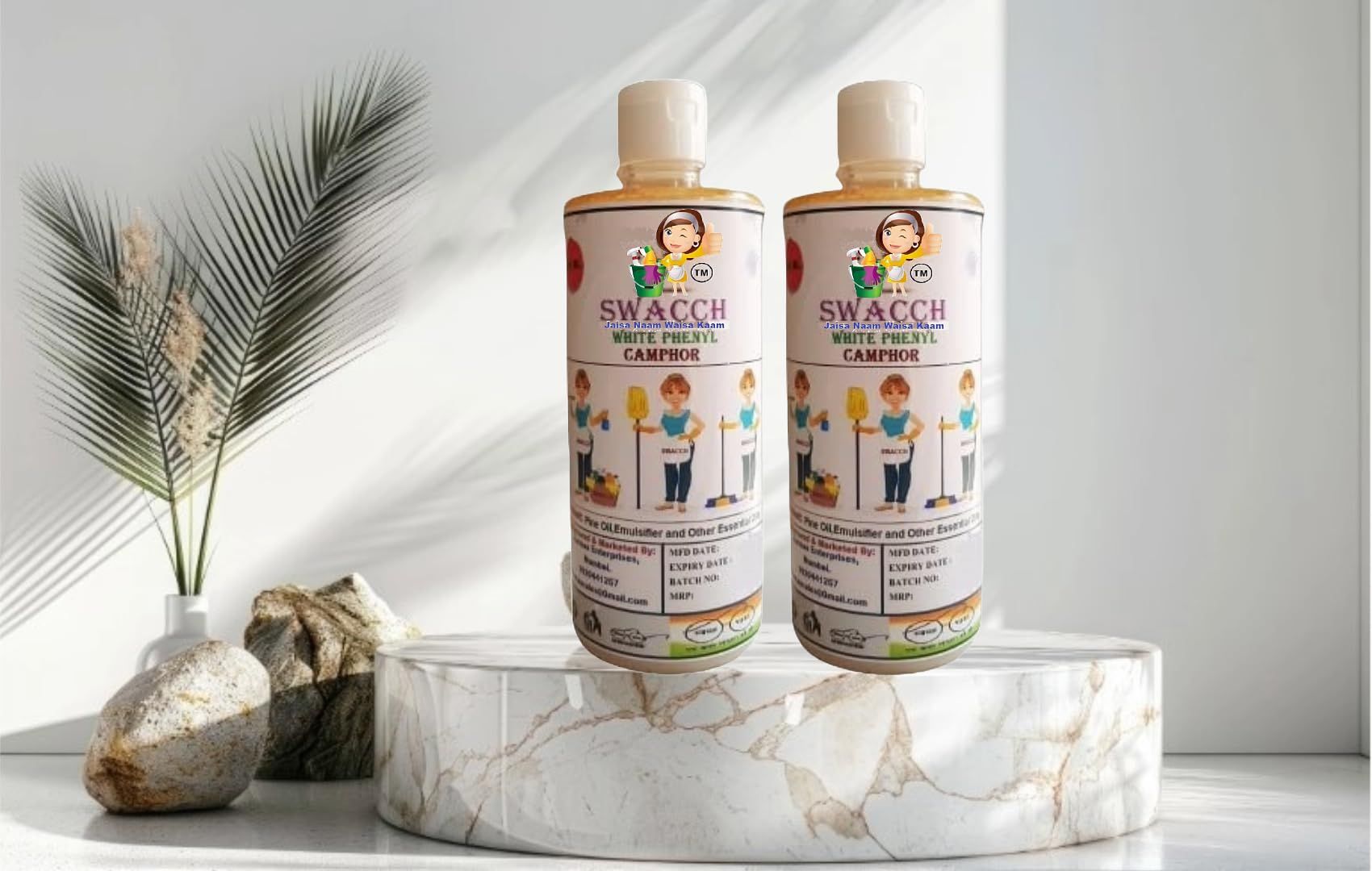 Swacch White Phenyl (500ML) (Pack of 2) CAMPHOR