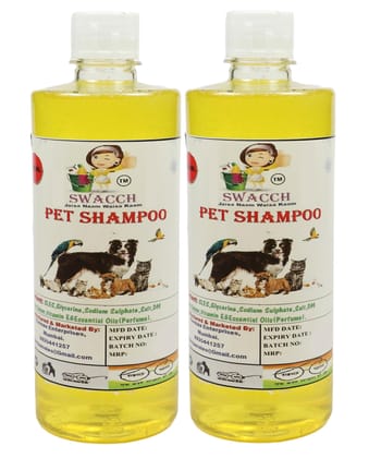 SWACCH PET Shampoo (500ML) (Pack of 2) Lemon