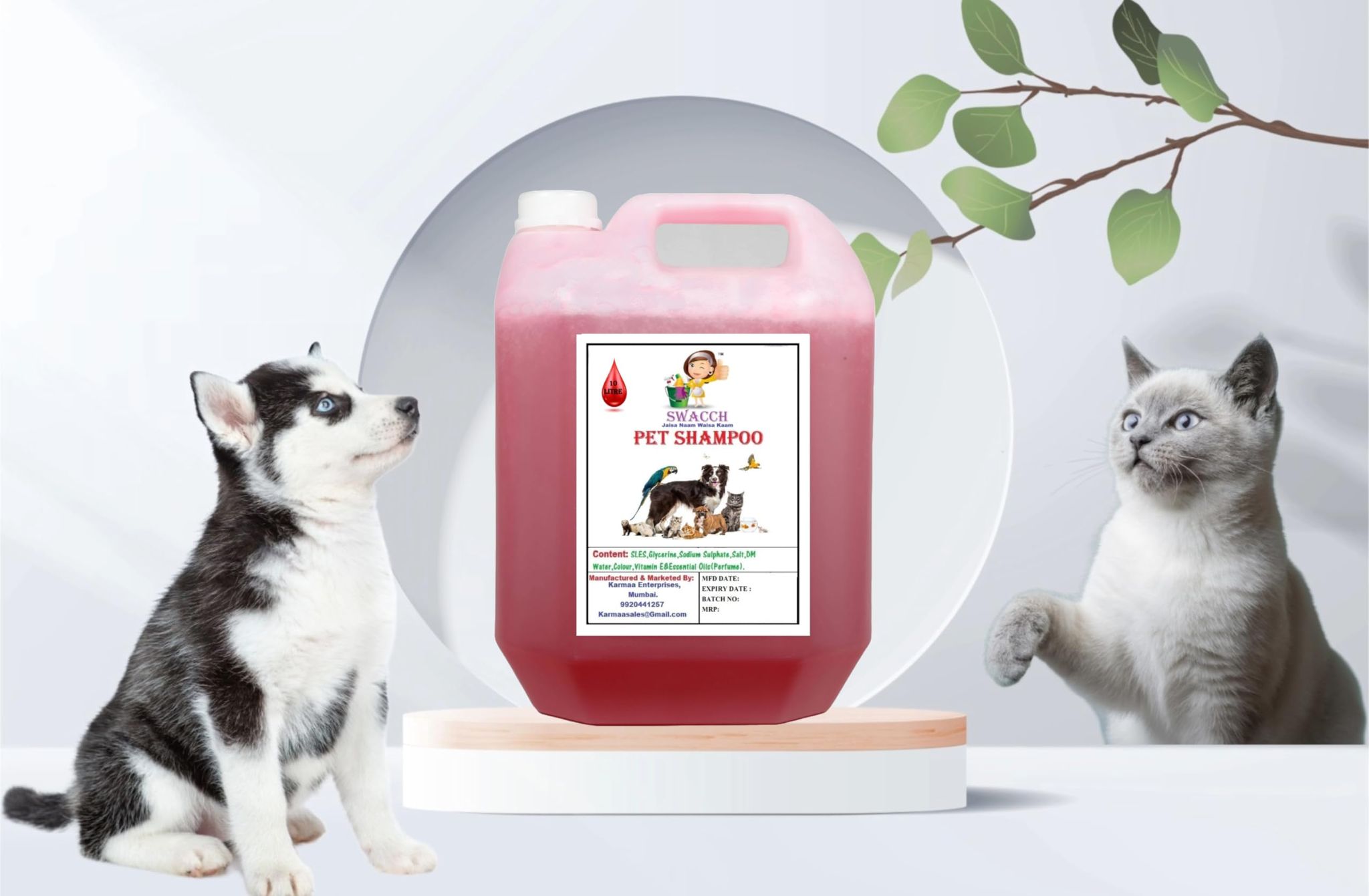 SWACCH PET Shampoo (10 Litre) Strawberry
