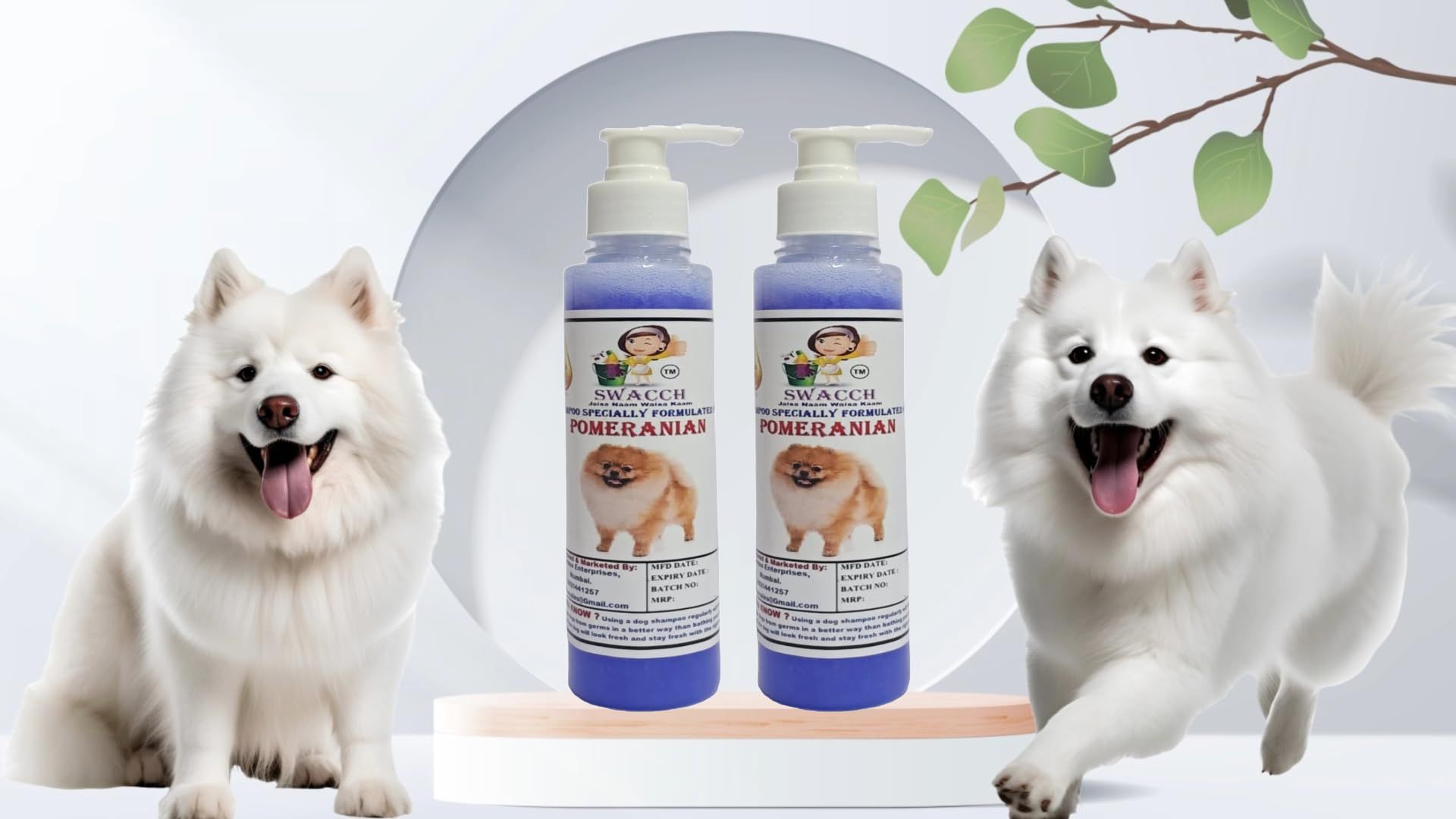 SWACCH Premium Shampoo for Pomeranian (200ML) (Pack of 2) Lavender
