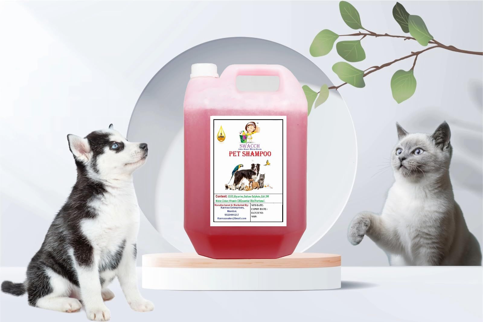 SWACCH PET Shampoo (5 Litre) Strawberry
