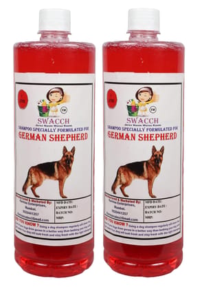 Swacch Shampoo Specially Formulated for German Shepherd (1 Litre) (Pack of 2) Jasmine