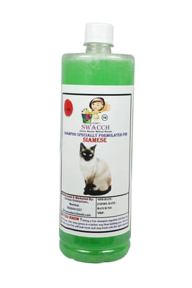 SWACCH Shampoo Specially FORMULATED for Siamese CAT (1 Litre) NEEM ALOVERA