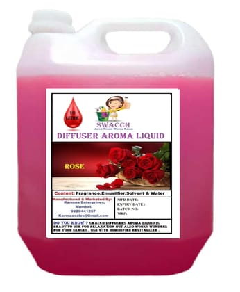 Swacch Diffuser Aroma Liquid (10 Litre) Rose