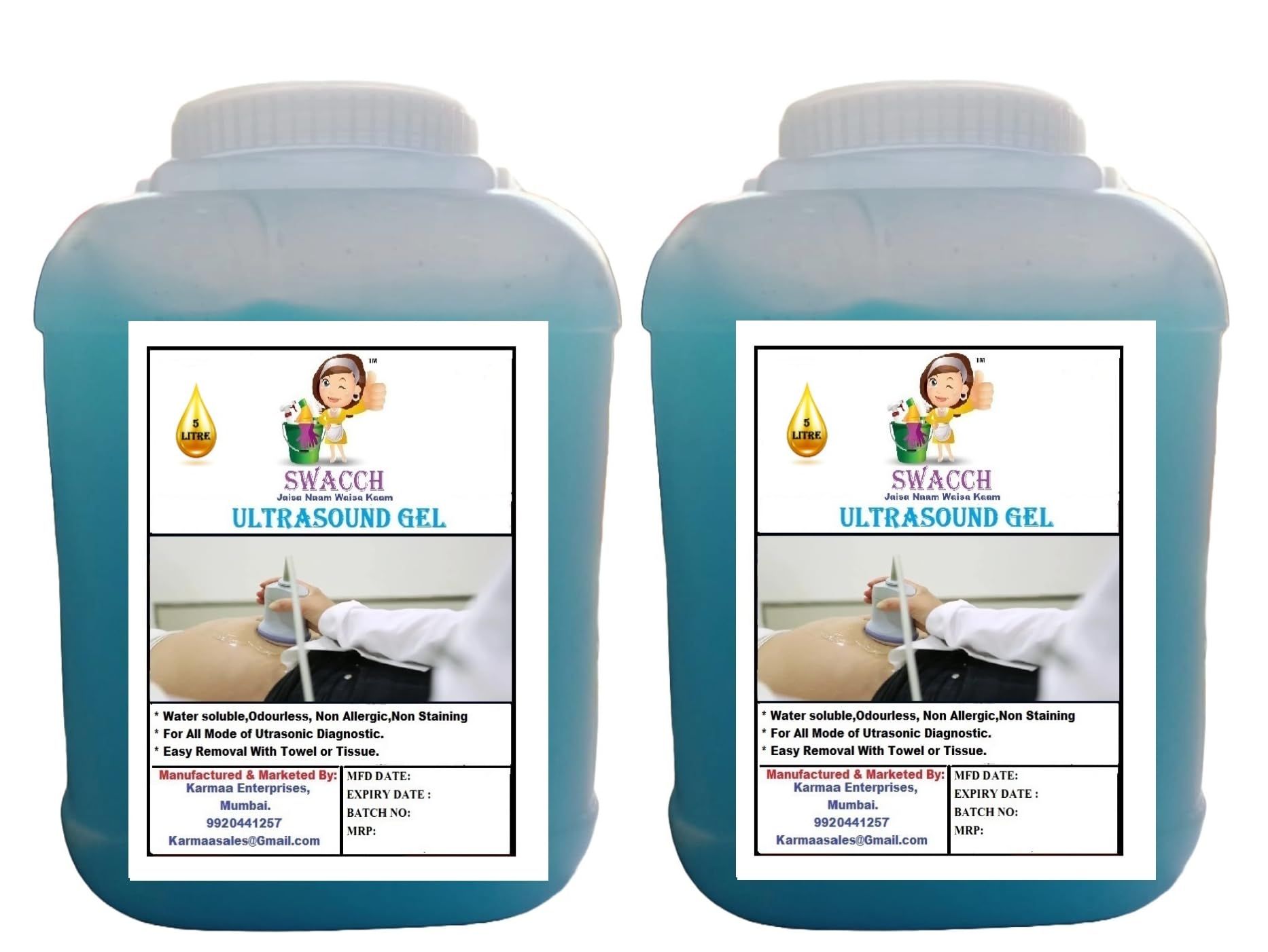 BUY 1 GET 1 Free Ultrasound Gel (5 Litre) (Pack of 2)