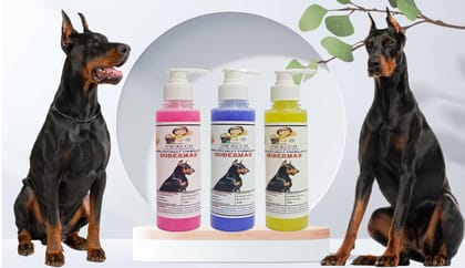SWACCH Premium Shampoo for Doberman (200ML) (Combo Pack of 3) Rose, Lavender & NEEM ALOVERA
