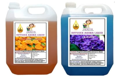 Swacch Diffuser Aroma Liquid (5 Litre) (pack of 2) Orange & lavender