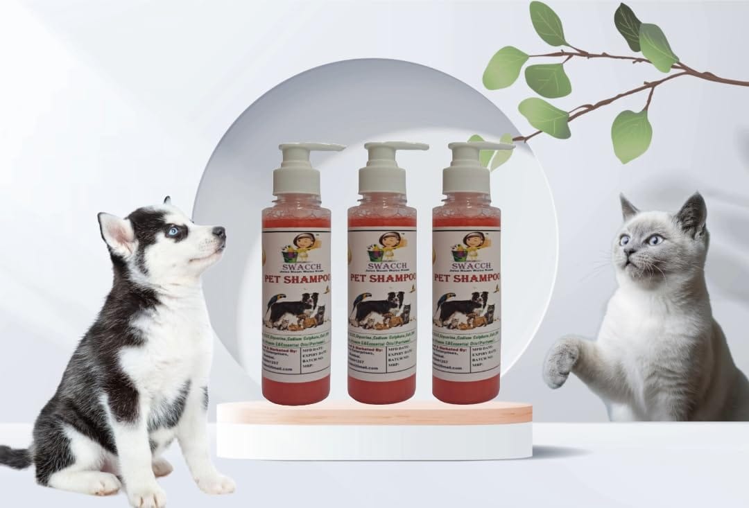SWACCH Premium Shampoo for PET Shampoo (200ML) (Pack of 3) Jasmine