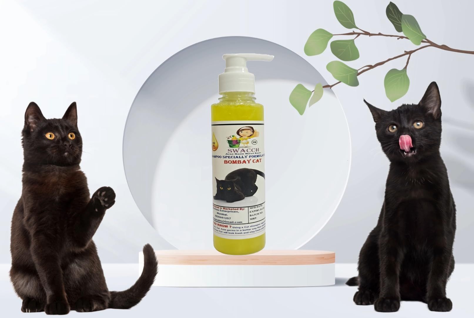SWACCH Premium Shampoo for Bombay CAT (200ML) Lemon