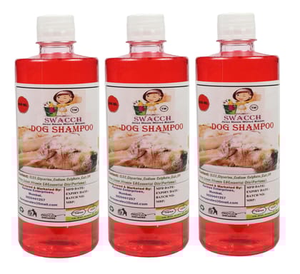 SWACCH Dog Shampoo (500ML) (Pack of 3) Strawberry