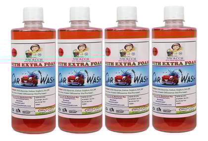 Swacch Car wash Liquid (500ML) (Pack of 4)
