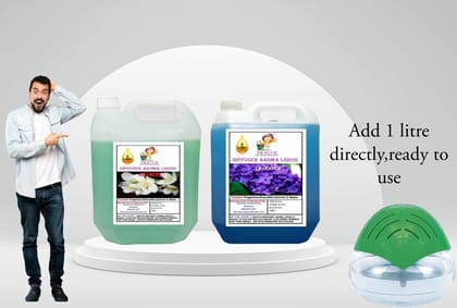 Swacch Diffuser Aroma Liquid (5 Litre) (Pack of 2) Jasmine & Lavender