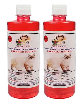 Swacch Shampoo Specially Formulated for American Bobtail (500ml) (Combo Pack of 2) Jasmine