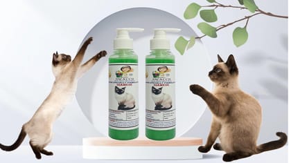 SWACCH Premium Shampoo for Siamese CAT (200ML) (Pack of 2) NEEM ALOVERA