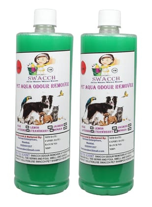 Swacch PET Aqua Odour Remover (1 Litre) (Combo Pack of 2) Jasmine