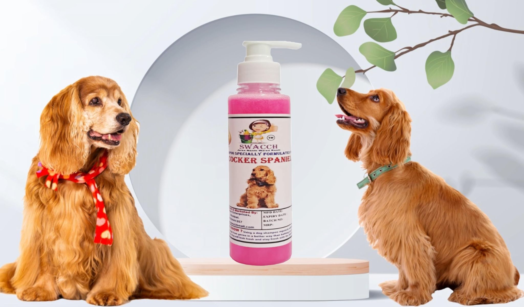 SWACCH Premium Shampoo for Cocker Spaniel (200ML) Rose