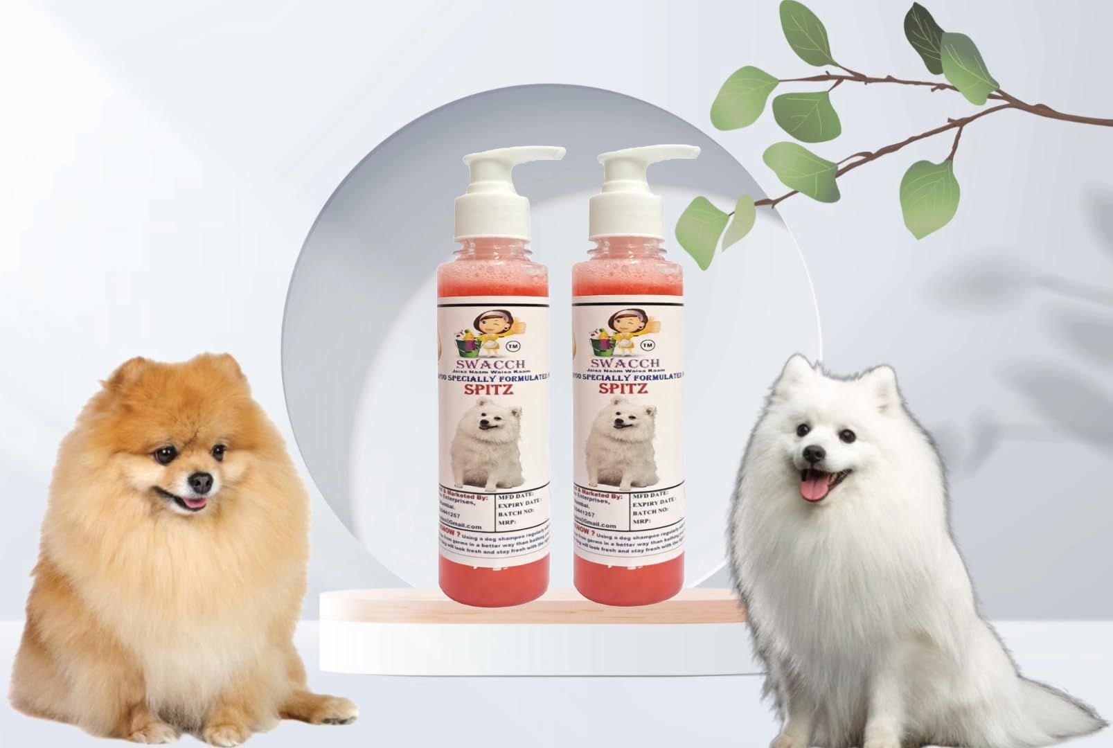 SWACCH Premium Shampoo for Spitz (200ML) ((Pack of 2) STARWBERRY